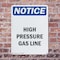 Signmission High Pressure Gas Line, 10 in W x Rectangle, Plastic OS-2PACK-NS-P-1014-V-13486 - alternate 5